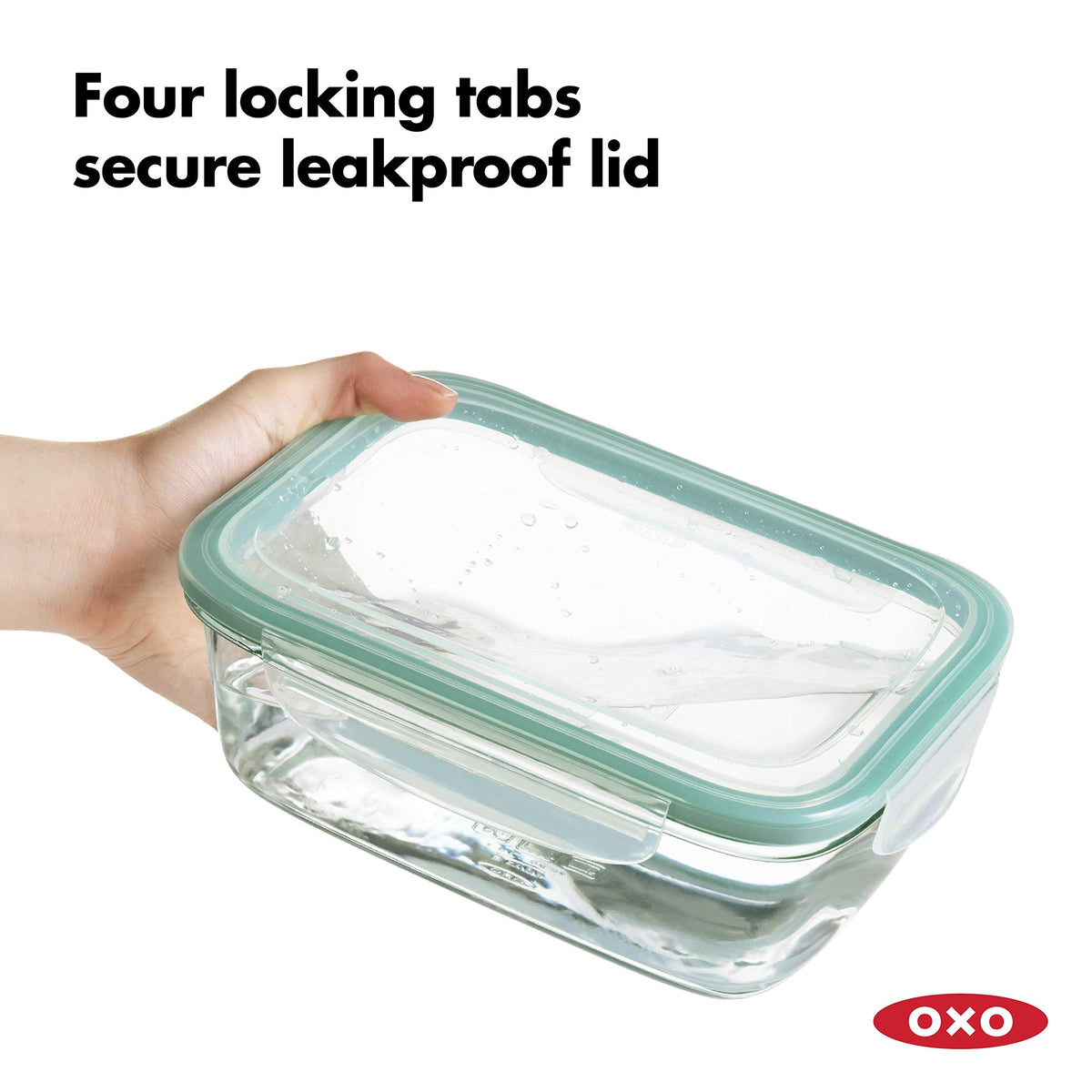 OXO Good Grips 8 Cup Smart Seal Glass Rectangle Container
