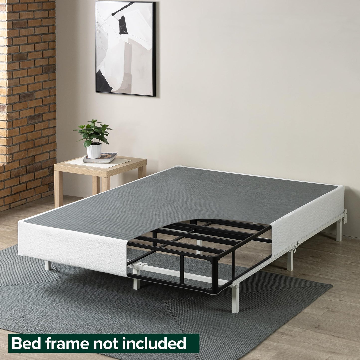ZINUS 9 Inch Metal Smart Box Spring with Quick Assembly, Mattress Foundation, Strong Metal Frame, Easy Assembly, California King