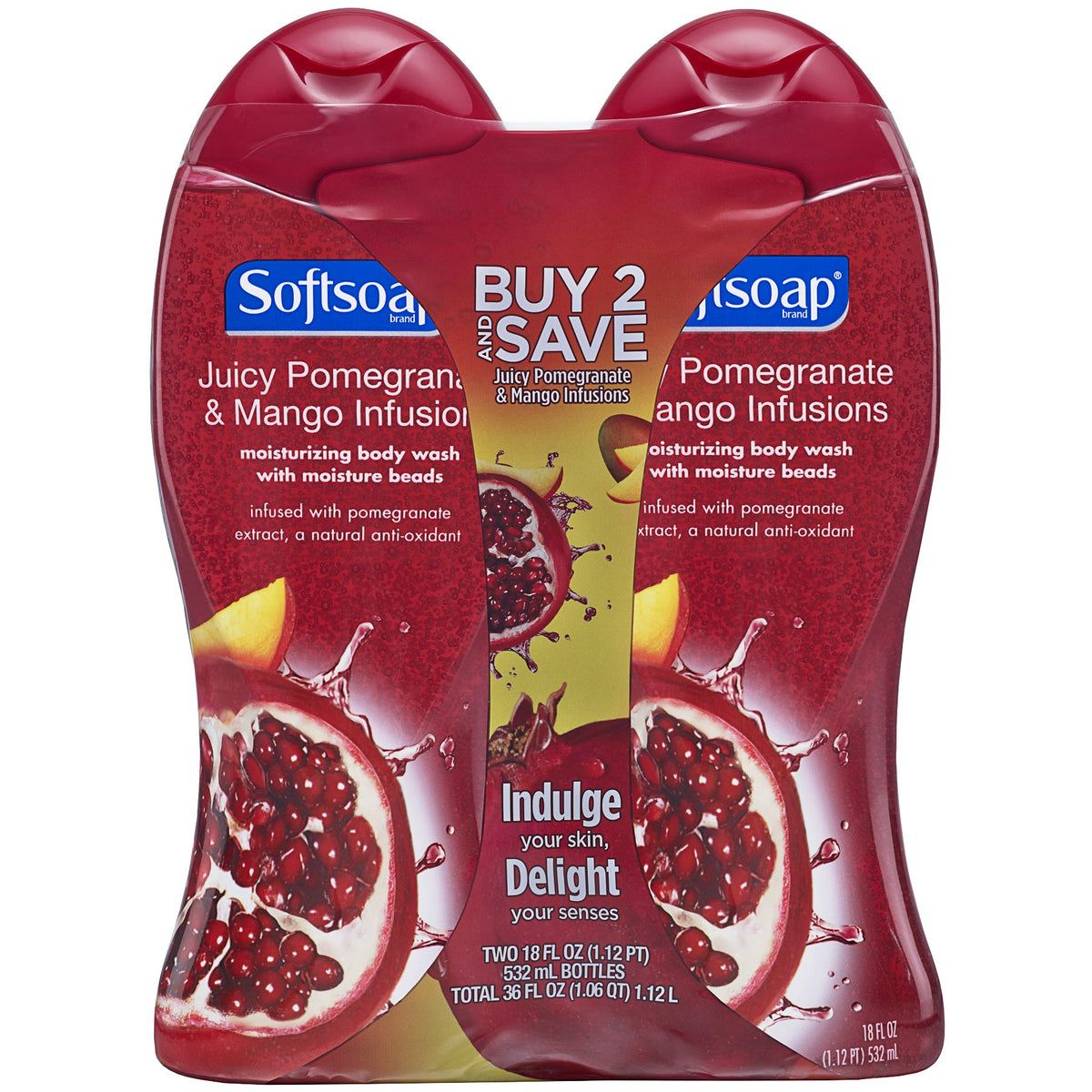 Softsoap Body Wash - Pomegranate & Mango - 18 oz - 2 pk