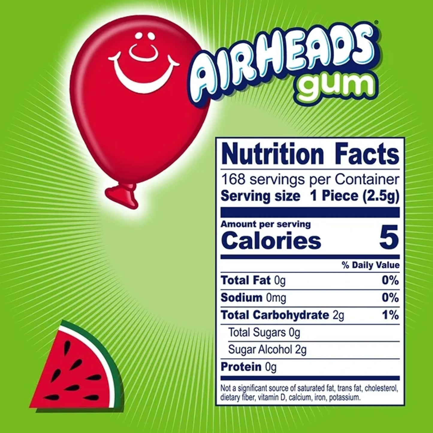 Airheads Watermelon Gum - 12 Count 14 Pcs each