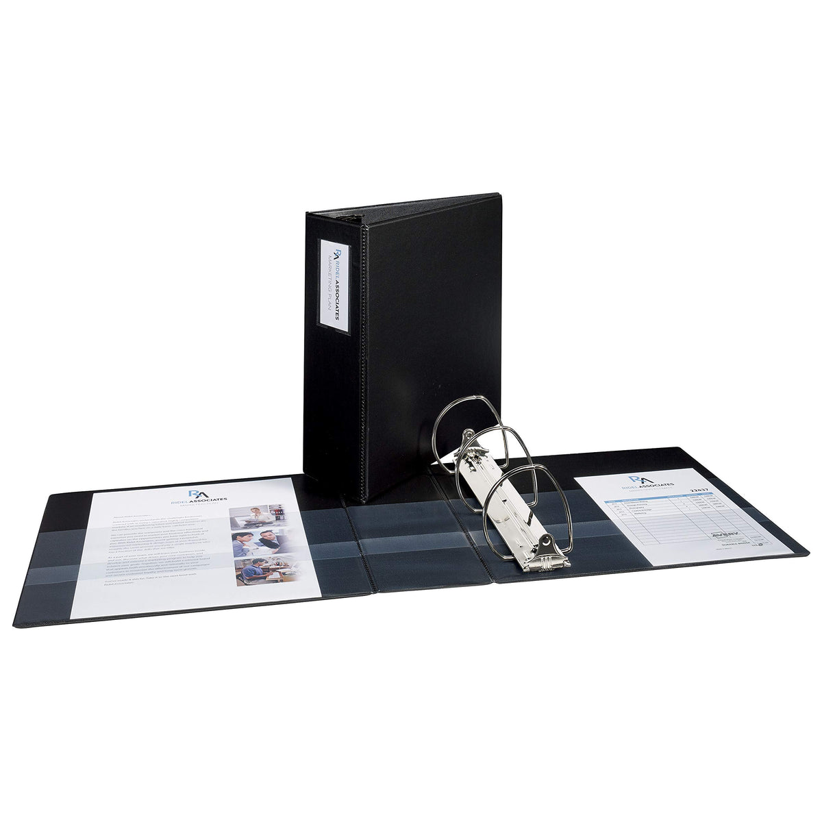 Avery Durable View 3 Ring Binders, 4" One Touch EZD Rings, 1 Black Binder (08802)