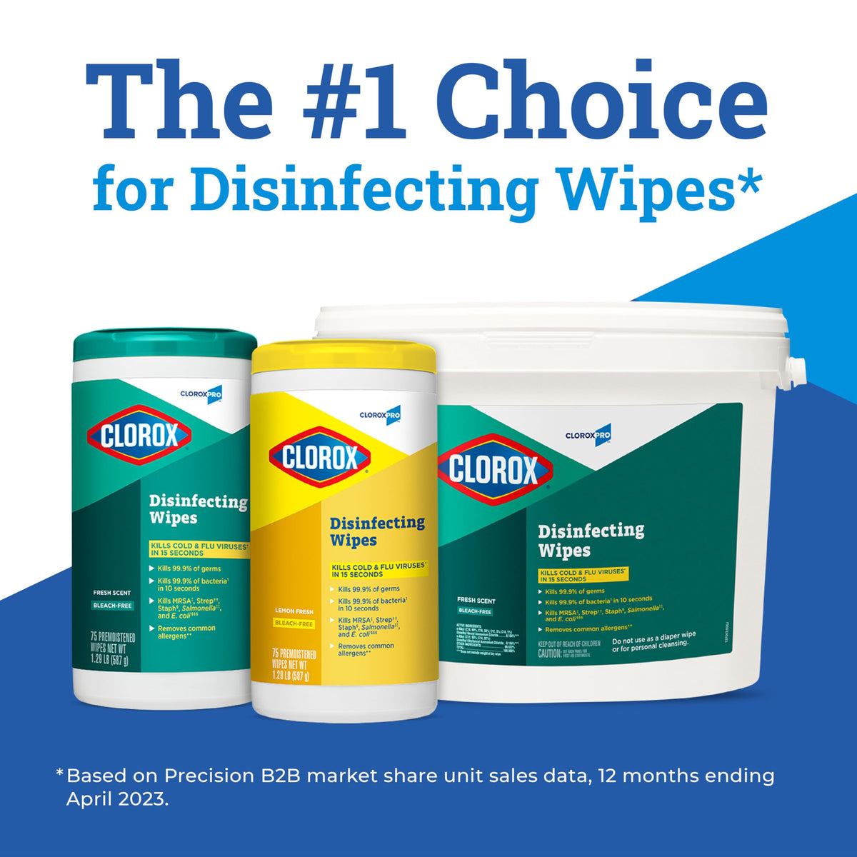 CloroxPro Clorox Disinfecting Wipes, Fresh Scent, 75 Count (Package May Vary)