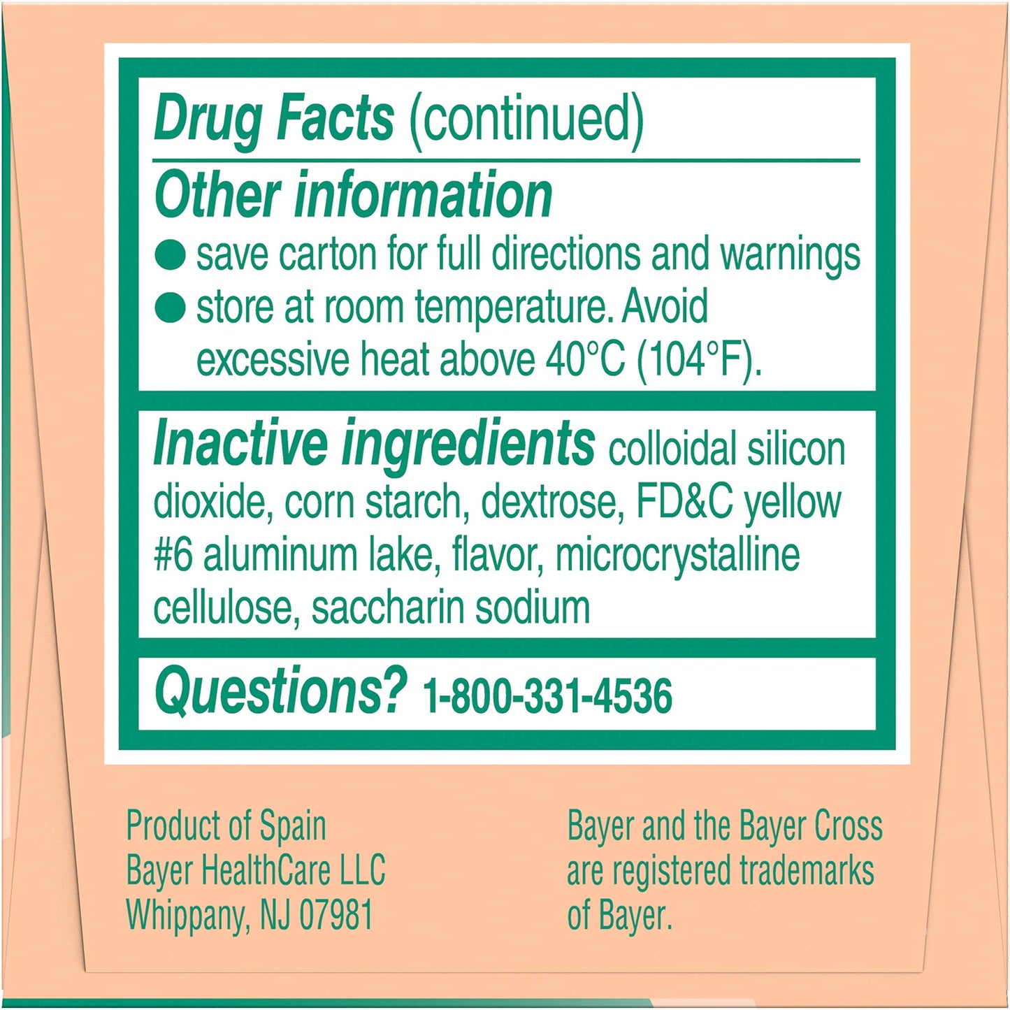 Bayer Bayer Children's Aspirin Chewable Low Dose Orange, Orange 36 tabs 81 mg