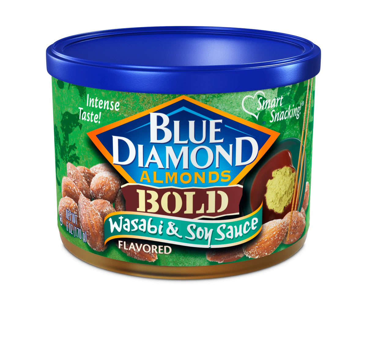 Blue Diamond Almonds, Wasabi & Soy, 6-Ounce Can