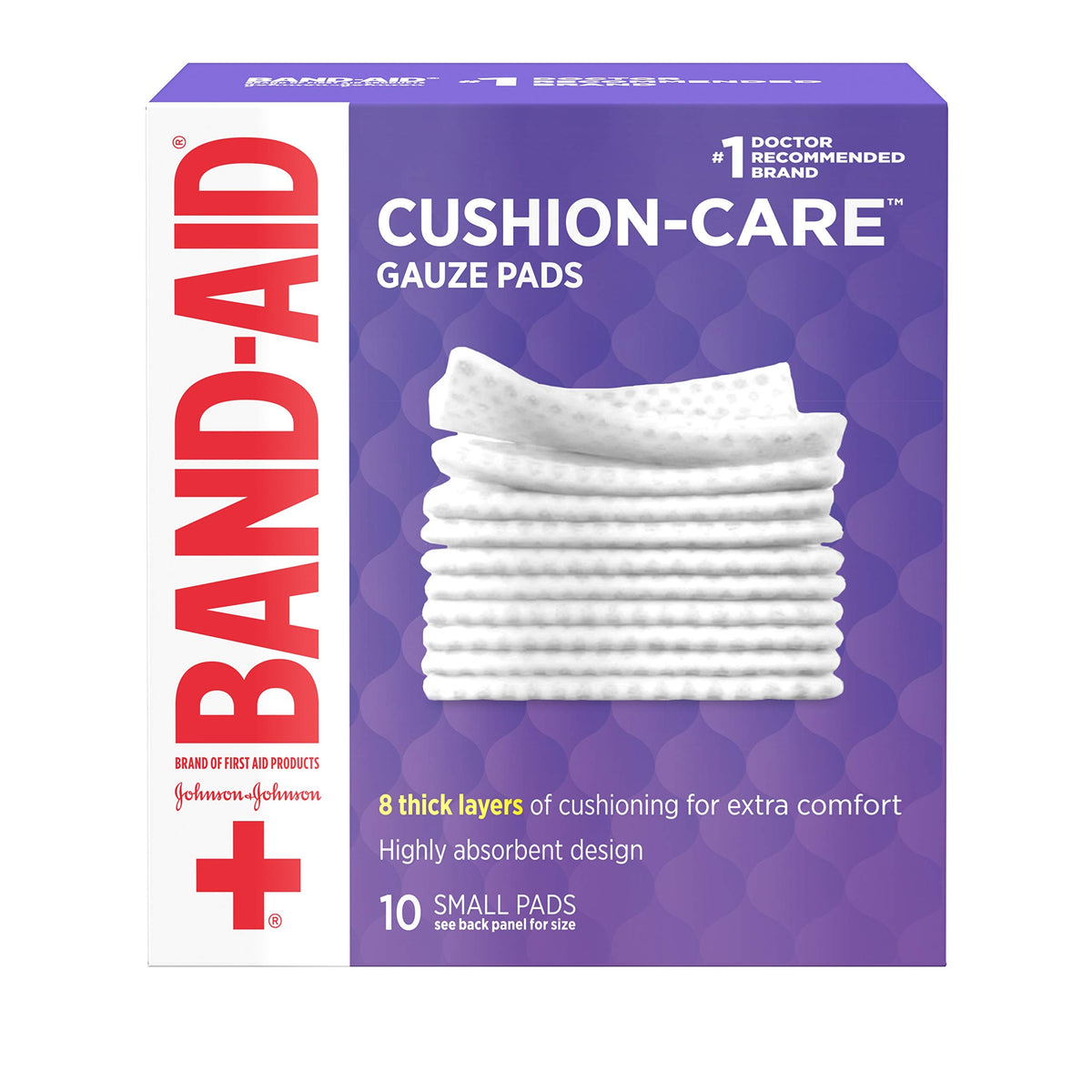 Band-aid Brand Cushion Care Individually-wrapped Non-stick Gauze Pads, Small 2 X 2 Inch, 10 Count (pack of 24)