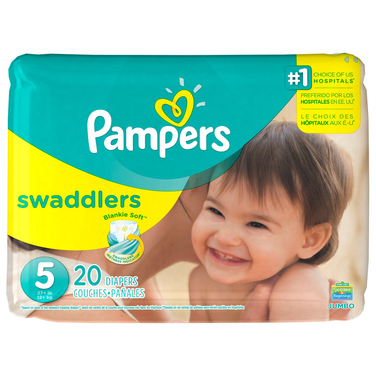 Pampers Swaddlers Diapers Size 5 20 count