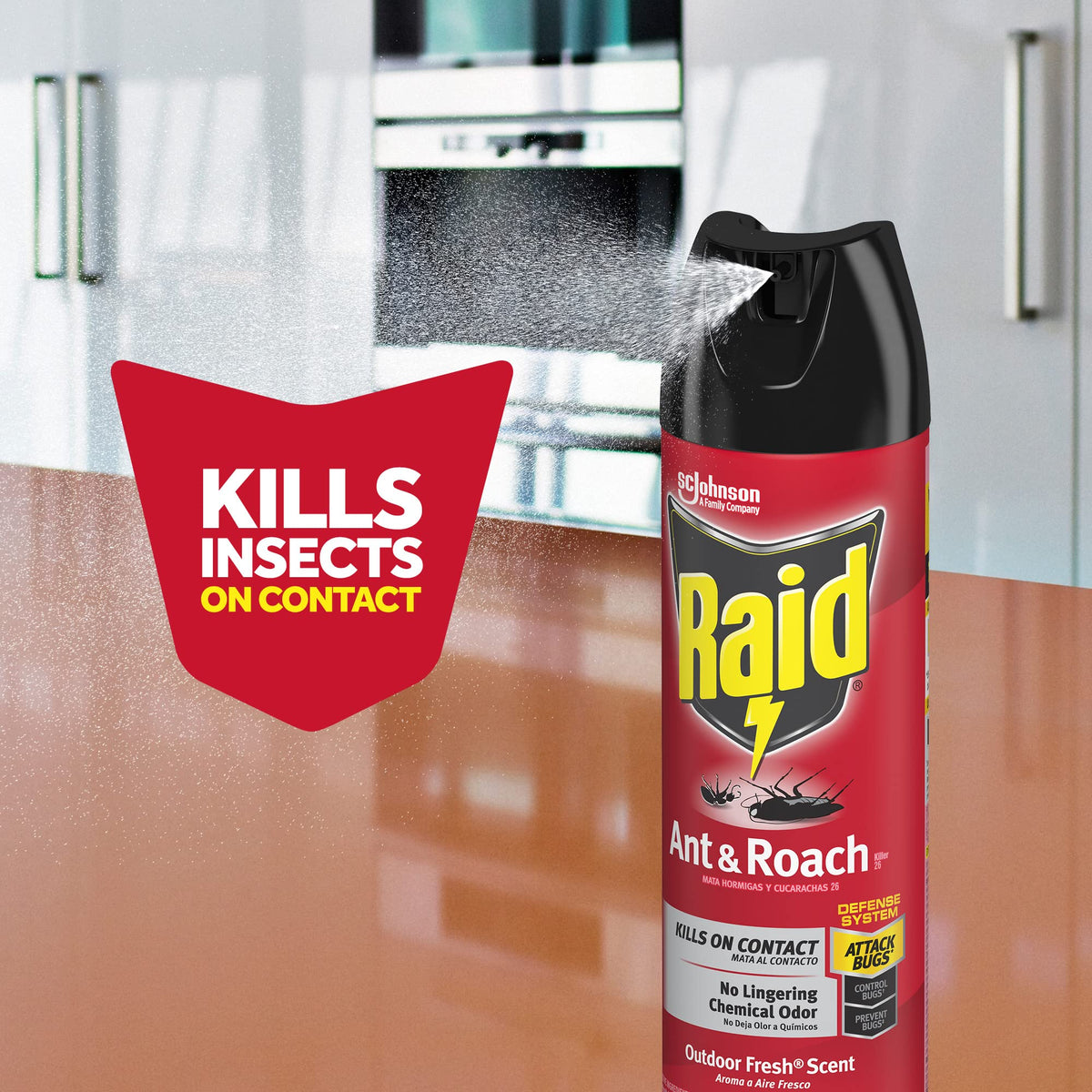 Raid Ant & Roach Killer Defense System, Outdoor Fresh Scent 17.5 Ounce (Pack of 12)