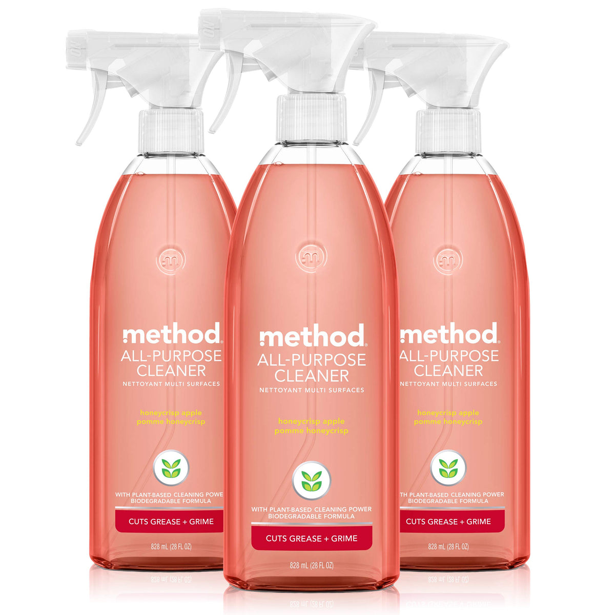 Method All-Purpose Cleaner, Honeycrisp Apple, 28 Ounce, 3 pack, Packaging May Vary