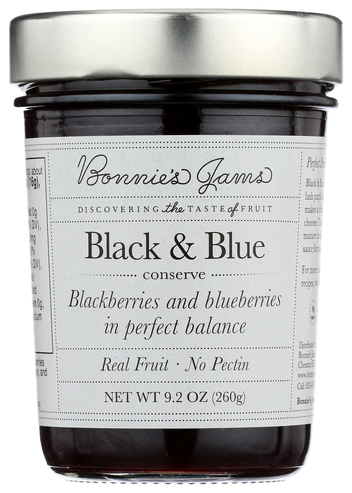 Bonnie's Jams, Black & Blue Jam, 8.75 Ounce