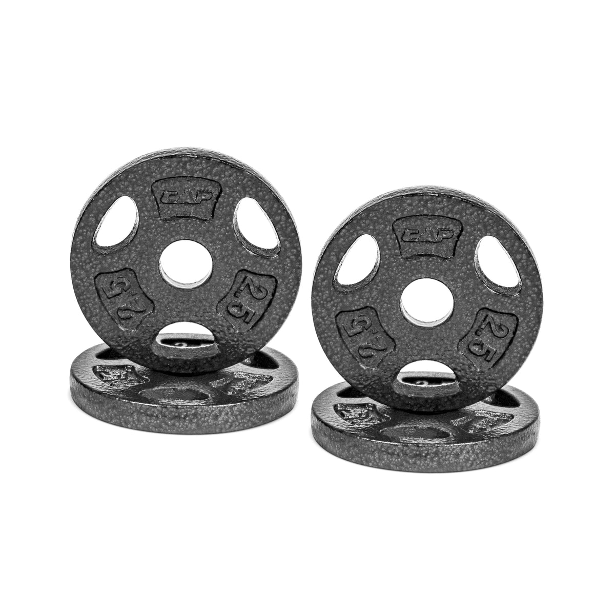 CAP Barbell Standard 1-Inch Grip Weight Plates 2.5 lbs BLACK, Pack (x4)
