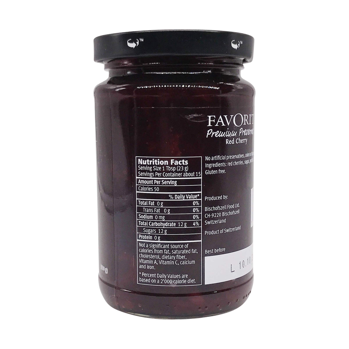 Favorit Preserve Red Cherry, 12.3 oz