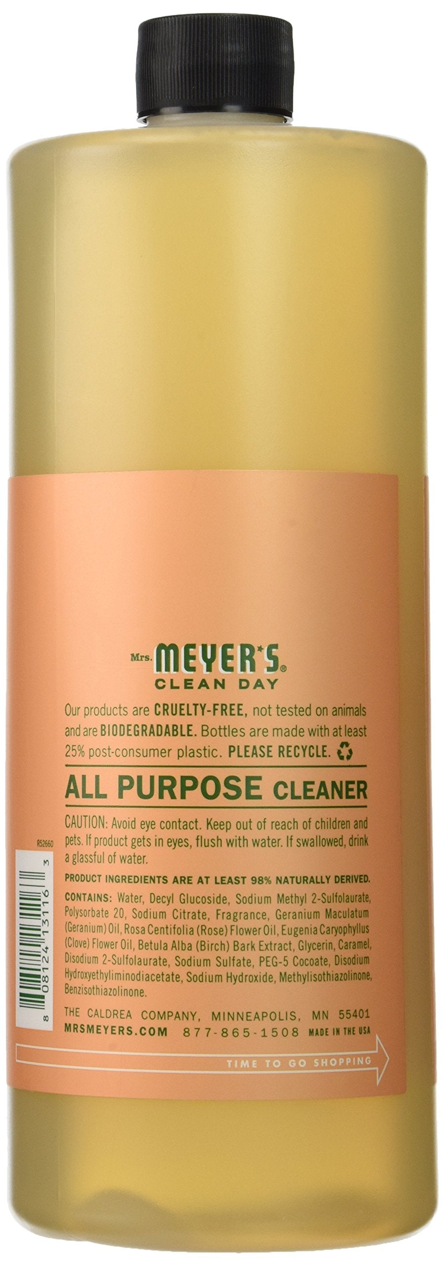 Mrs. Meyer's All Purpose Cleaner, Geranium, 32 Ounce Bottle