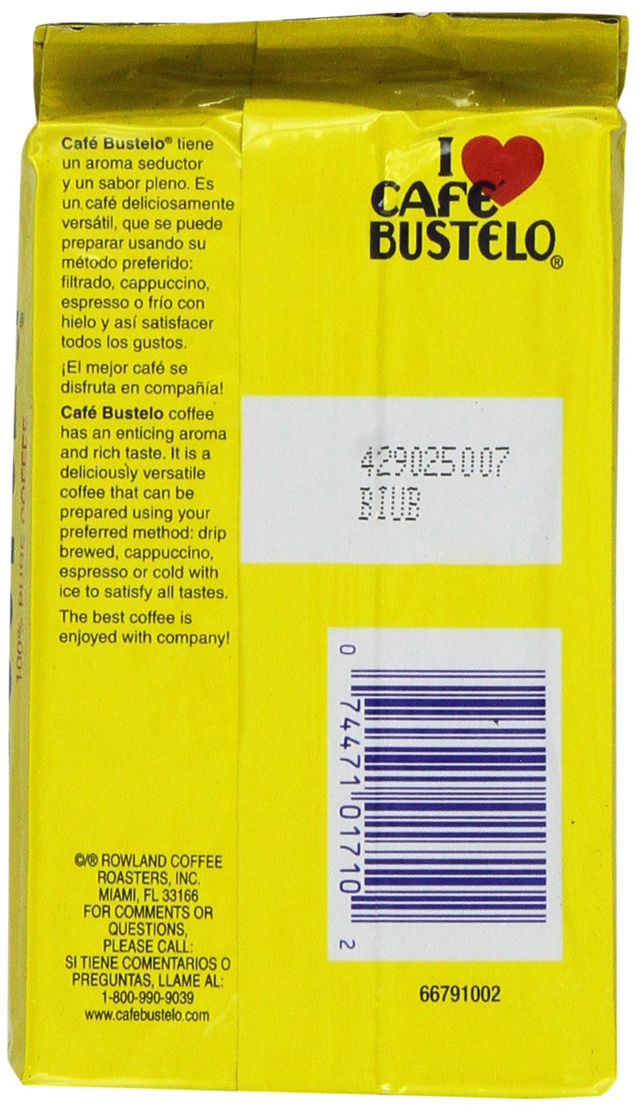 CAFE BUSTELO 60Z PACKAGES of 3