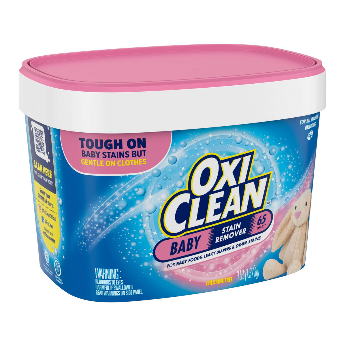 OxiClean Versatile Stain Remover Baby Stain Soaker, 3 lb