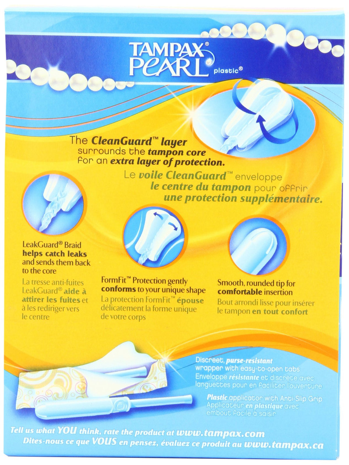 Tampax Pearl Tampons with Plastic Applicator, Super Plus Absorbency, Fresh Scent, 18 Count