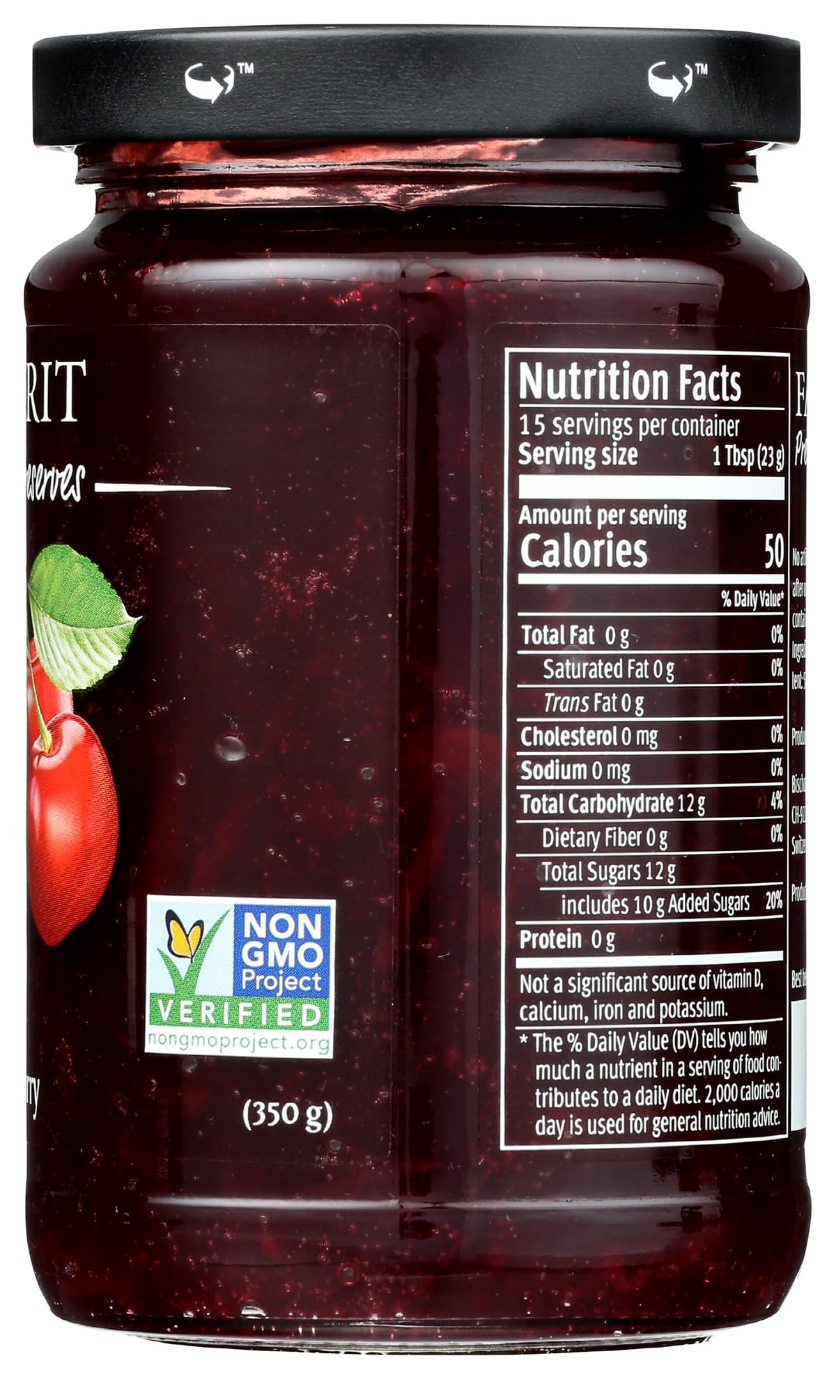 Favorit Preserve Red Cherry, 12.3 oz