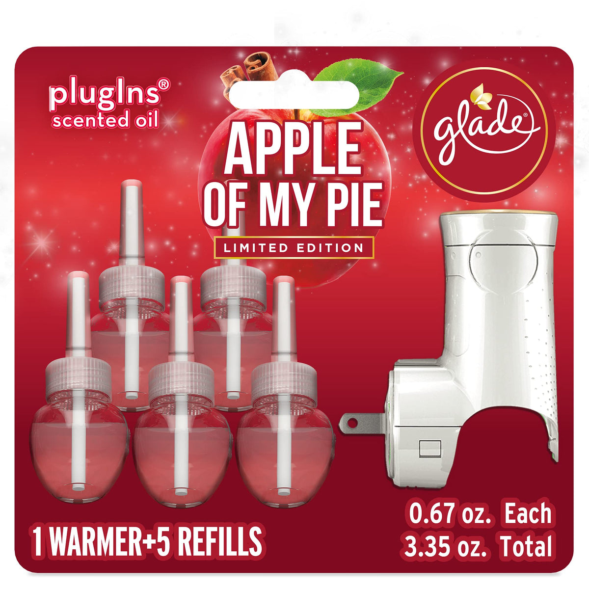Glade PlugIns Apple of My Pie 1 Warmer + 5 Refills