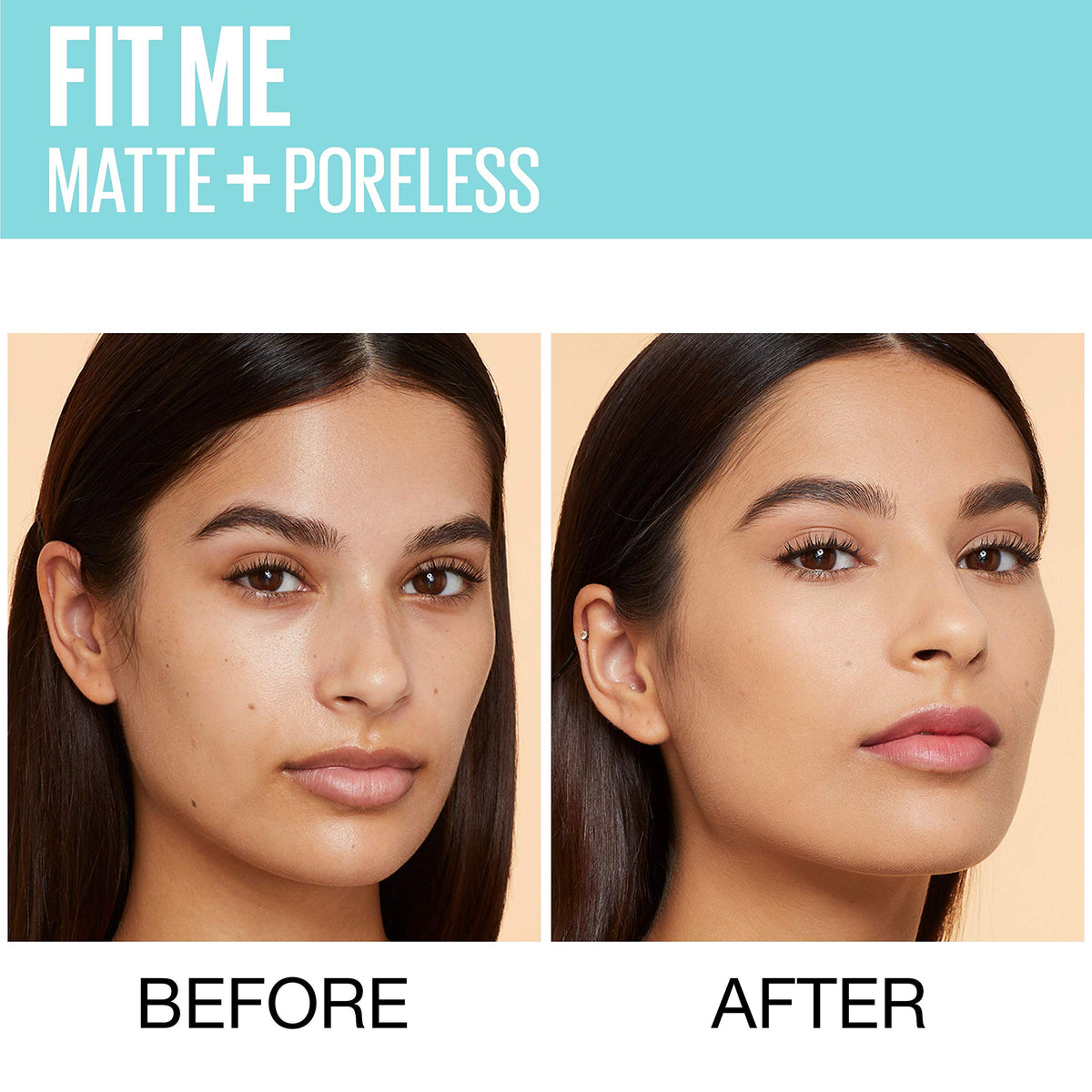 Maybelline Fit Me Matte + Poreless Liquid Foundation Makeup, Classic Tan, 2 COUNT Oil-Free Foundation