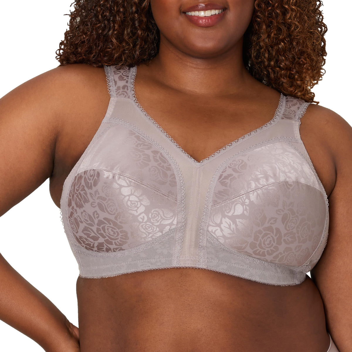 Playtex Women 18 Hour Comfort-Strap Wireless, Full-Coverage Bra, Single or 2-Pack, Warm Steel, 44C