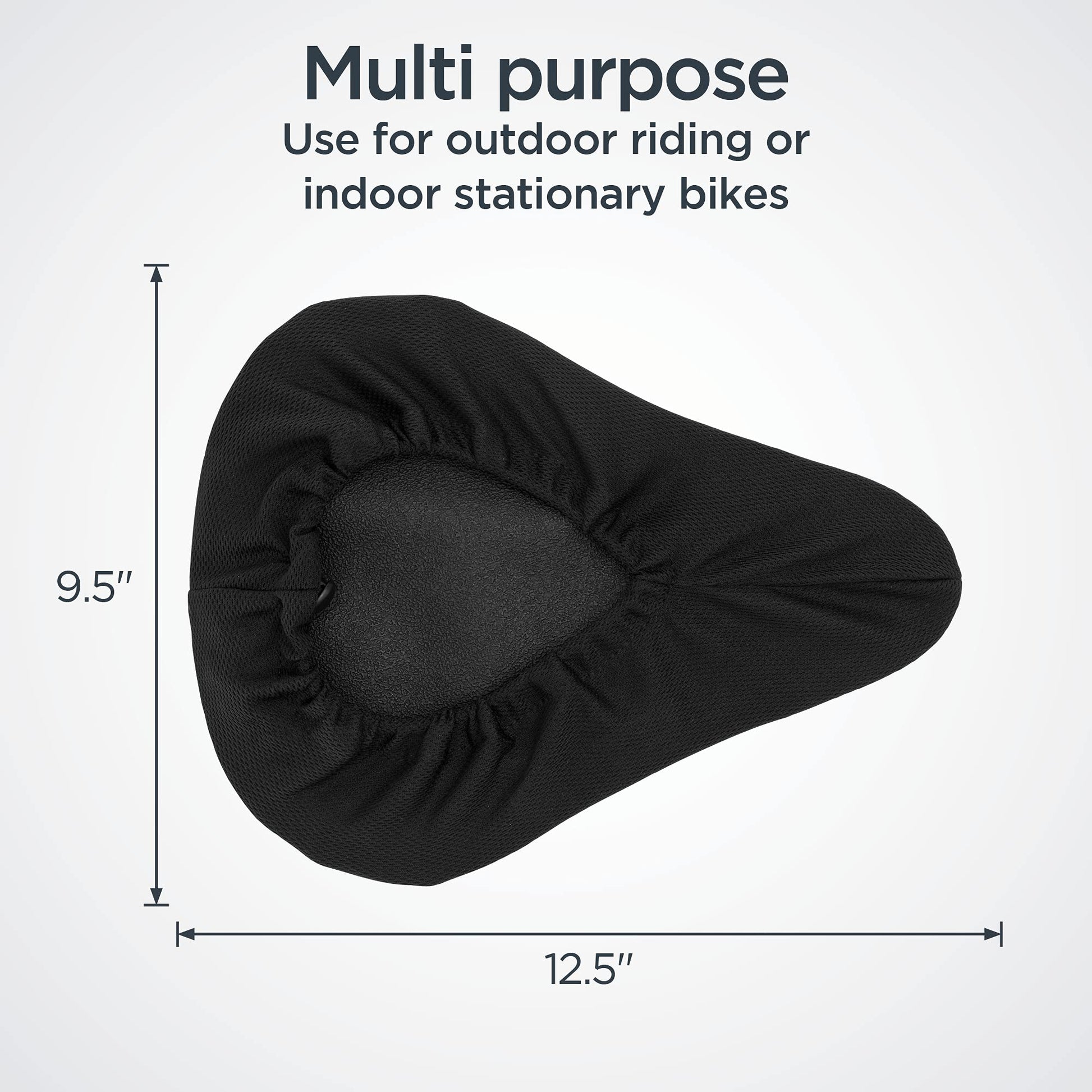 Schwinn Comfort Bike Cruiser Seat Cover, High-Tech Gel Padding Gel Seat Cushion, Fits Most Seats for Standard or Stationary Bikes