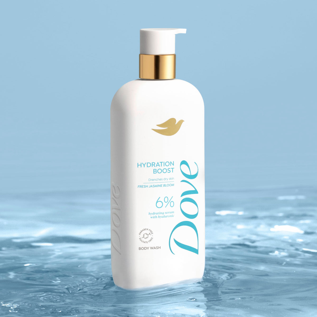 Dove Serum Body Wash Hydration Boost actively drenches dry skin with Hyaluronic Acid Serum 18.5 Fl Oz