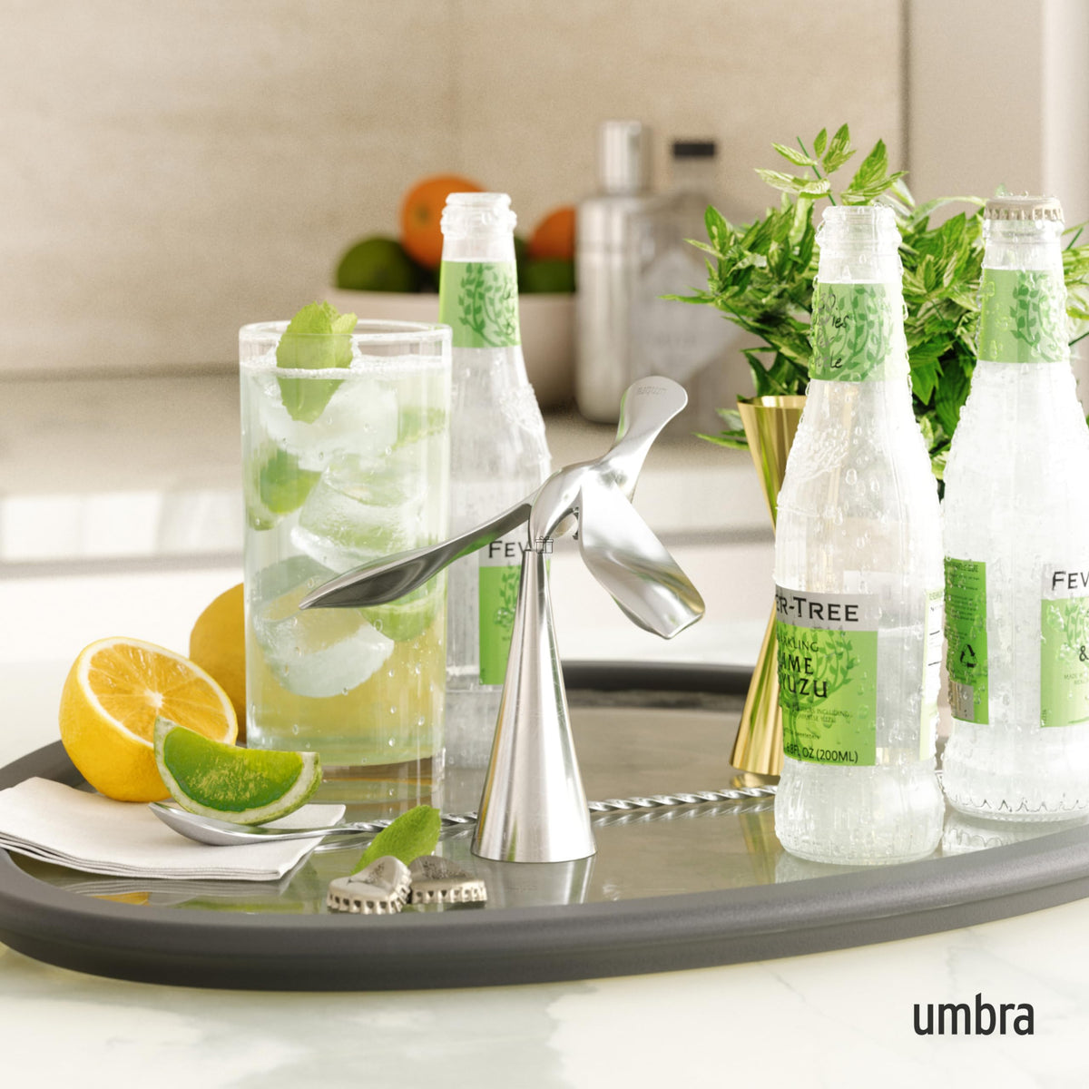 Umbra Tipsy Bottle Opener, Sculptural Bar Accessory