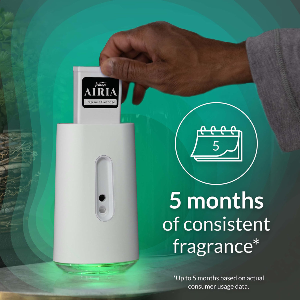 AIRIA by Febreze, White Orchid Fragrance Cartridge, Refill Only, Soft Floral Delight, 1.0 FL Oz