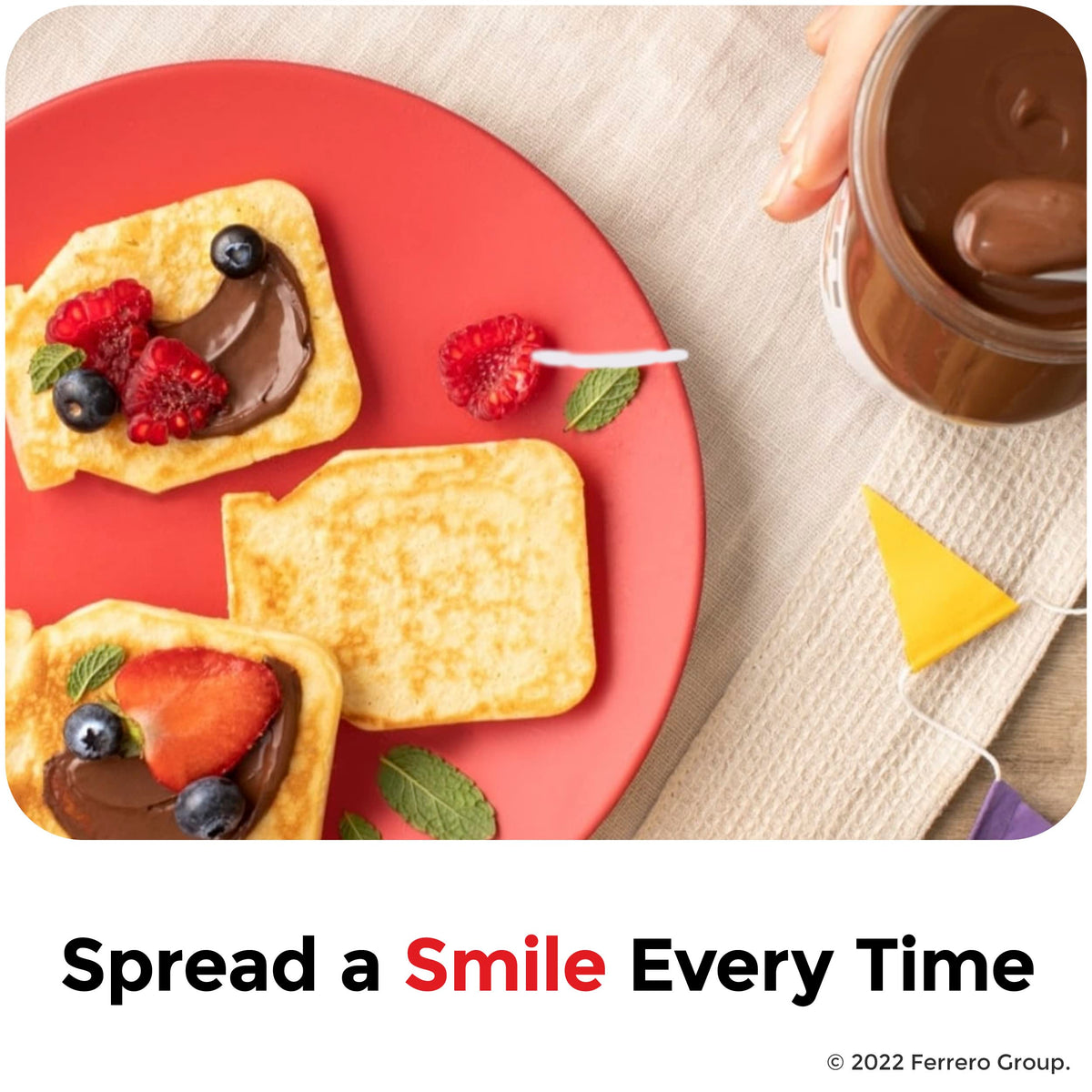 Nutella Hazelnut Spread with Cocoa for Breakfast, Bulk 120 Pack Mini Cups, 0.52 oz Each, Holiday Baking and Desserts