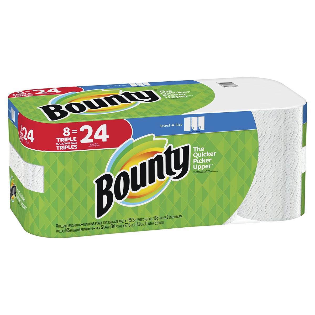 Bounty Paper Towels, Select-A-Size, 8 Triple Rolls
