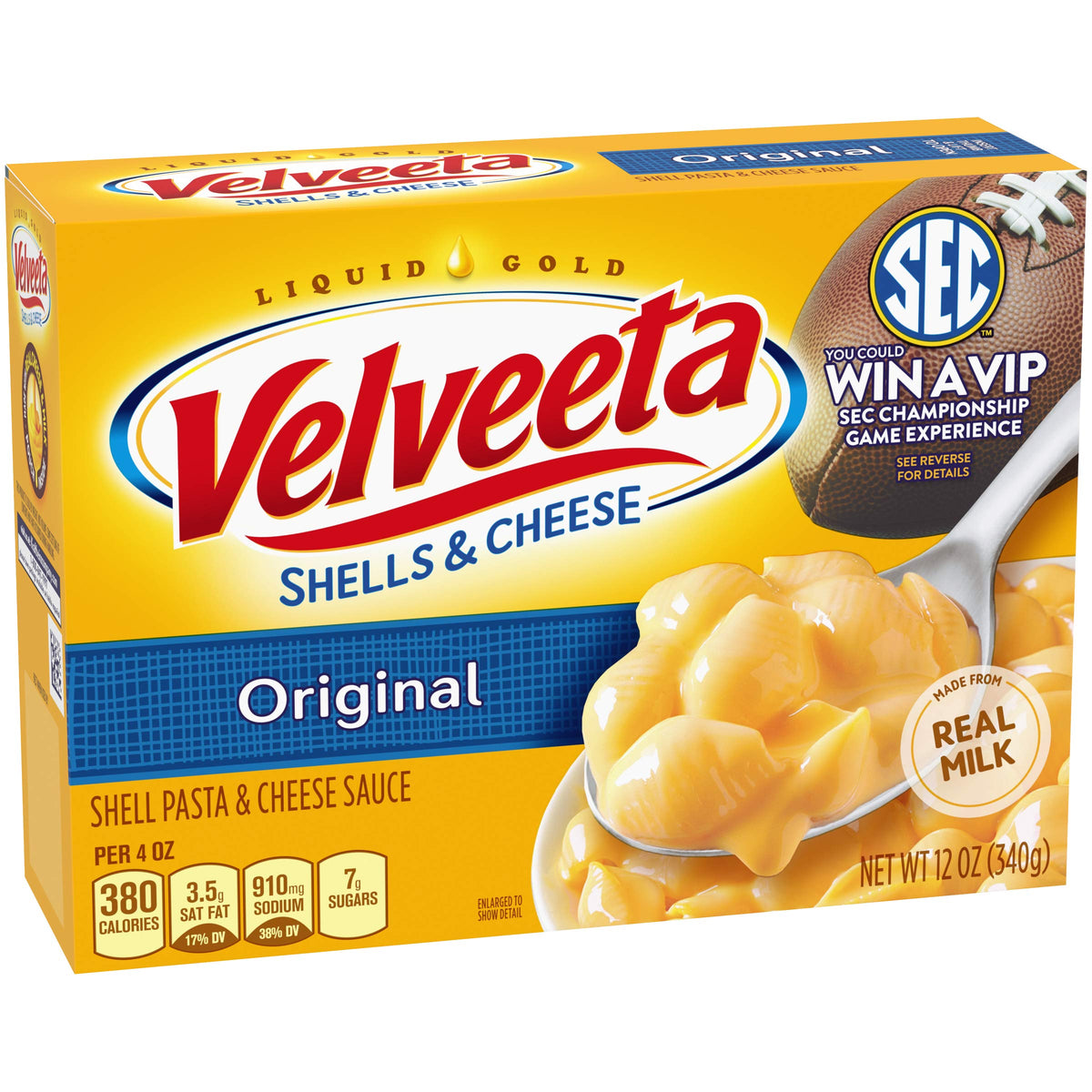 Velveeta Shells & Cheese Dinner, 12-Ounce Boxes (Pack of 6)