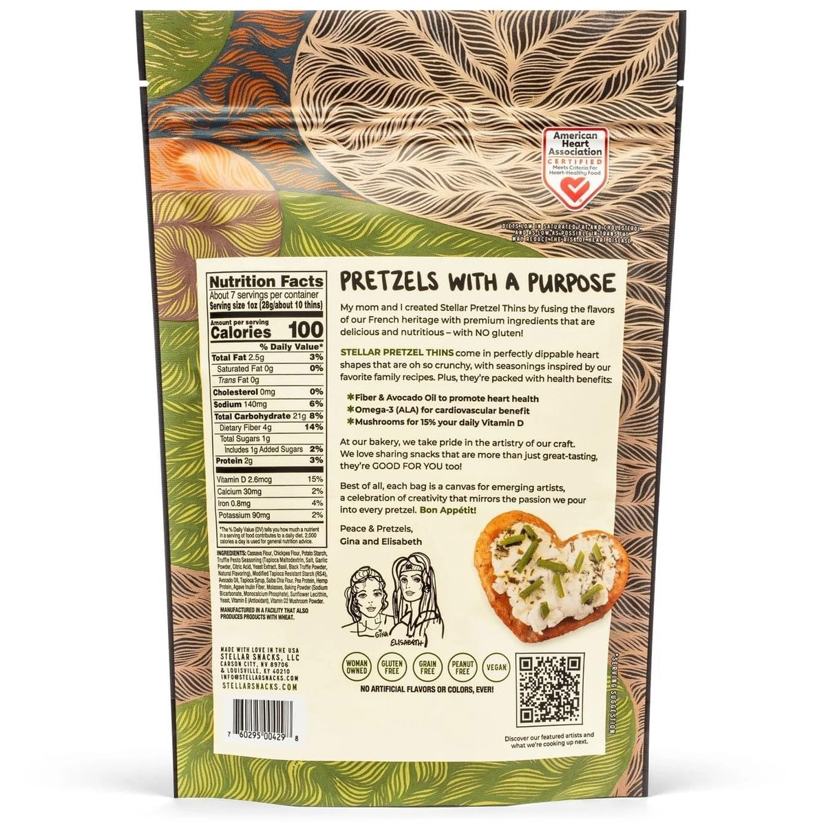 Pretzel Thins Truffle Pesto, 7.2 OZ.
