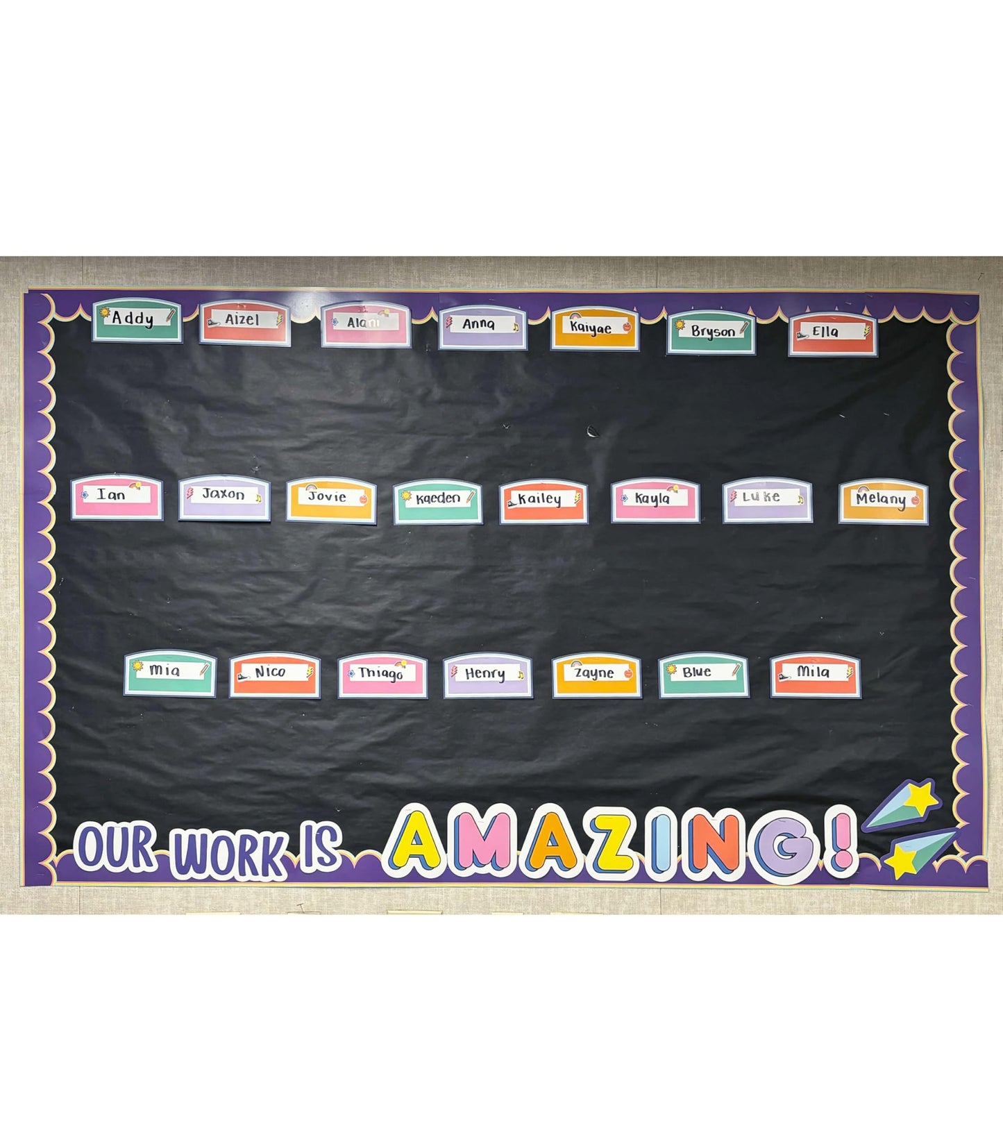 Carson Dellosa Pre-Punched We Stick Together 45-Piece Our Work is Amazing Bulletin Board Set, Student Work Display Headers, Shooting Stars, Motivational Cutouts for Bulletin Board and More