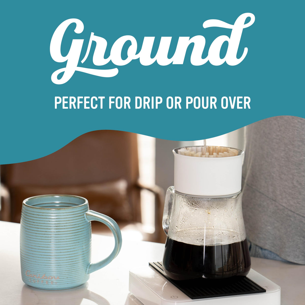 Caribou Coffee, Dark Roast Ground Coffee - French Roast 72 Ounces (6 Bags of 12 Ounces)