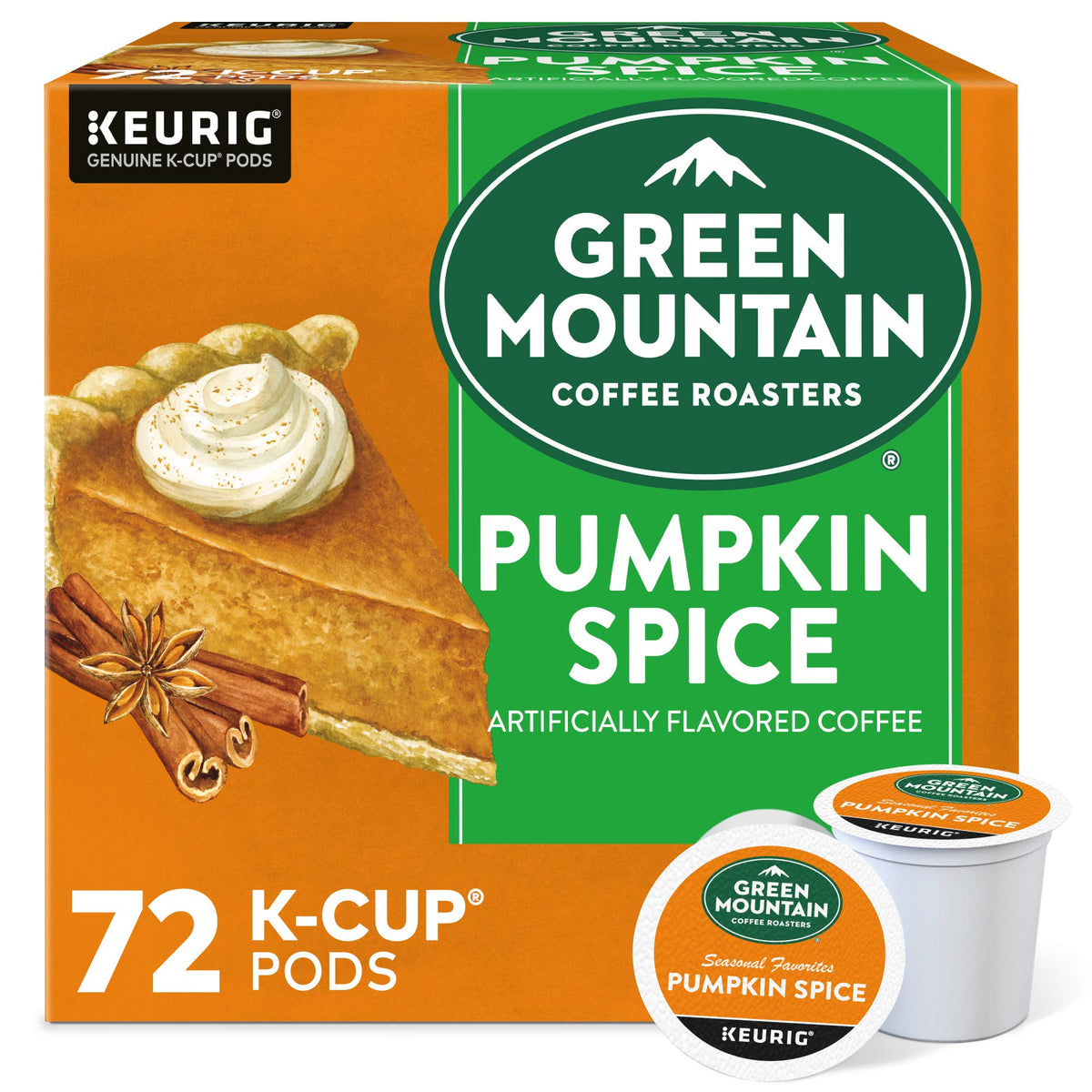 Green Mountain Coffee Roasters Seasonal Selections Pumpkin Spice, 72 Count