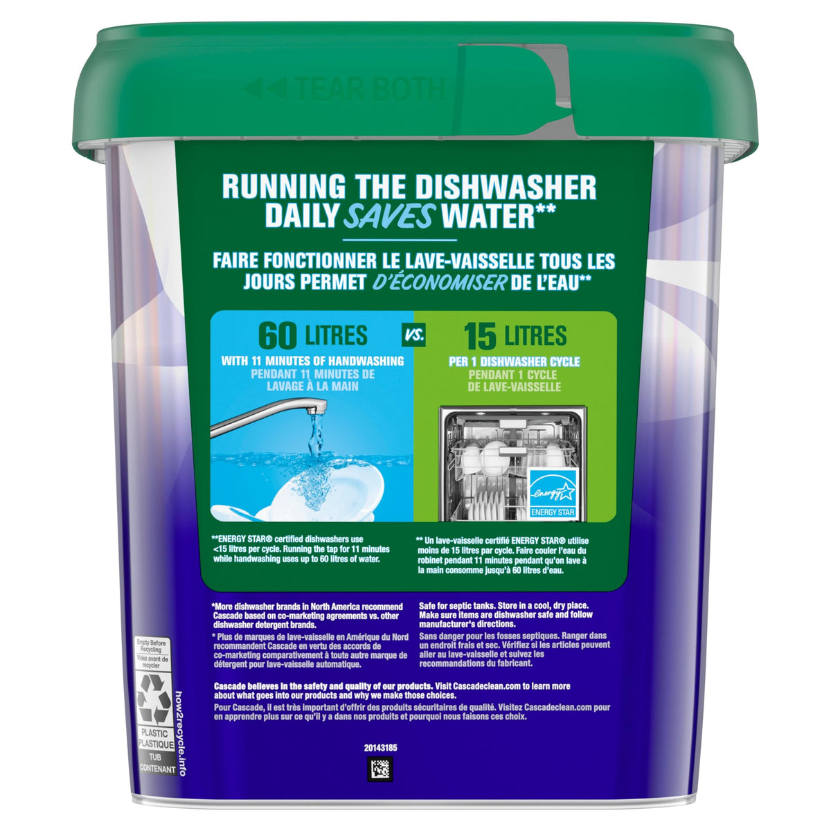 Cascade Platinum Plus Action Pacs Dishwasher Detergent - Fresh Scent, 51 Pack