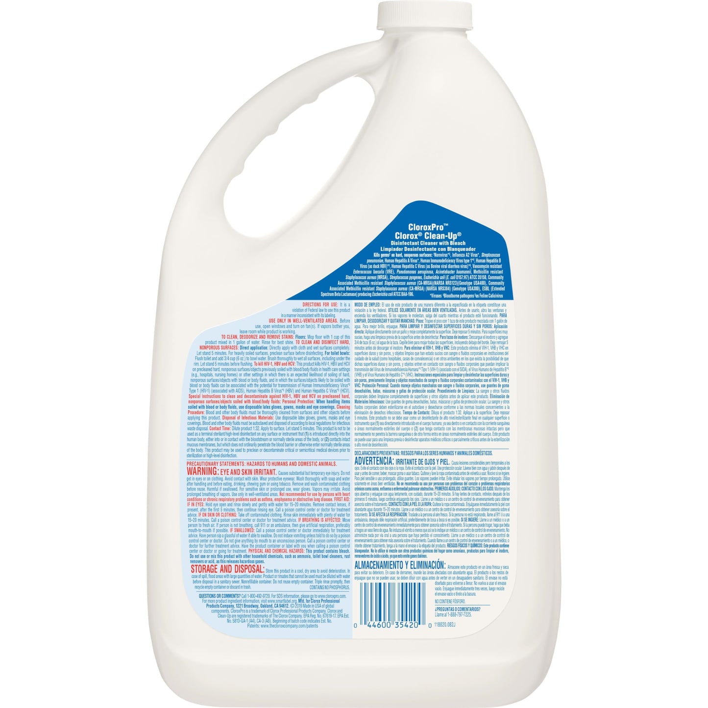 CloroxPro Clorox Clean-Up Disinfectant Cleaner with Bleach Refill, 128 Ounces (Package May Vary)