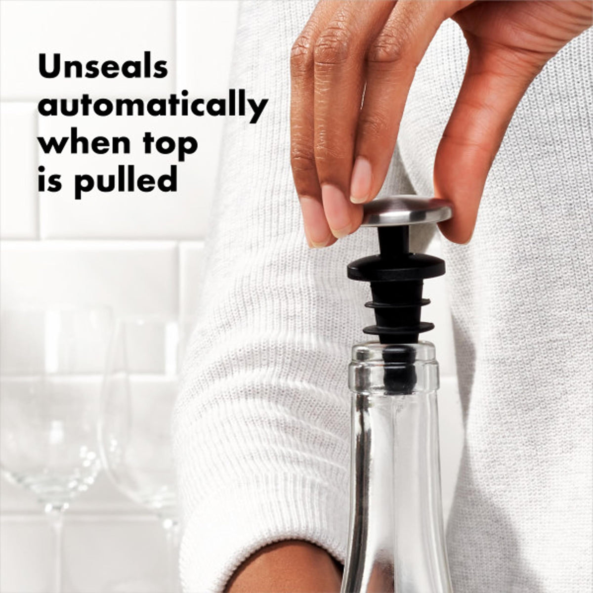 OXO SteeL Expanding Wine Stoppers, 2 Count