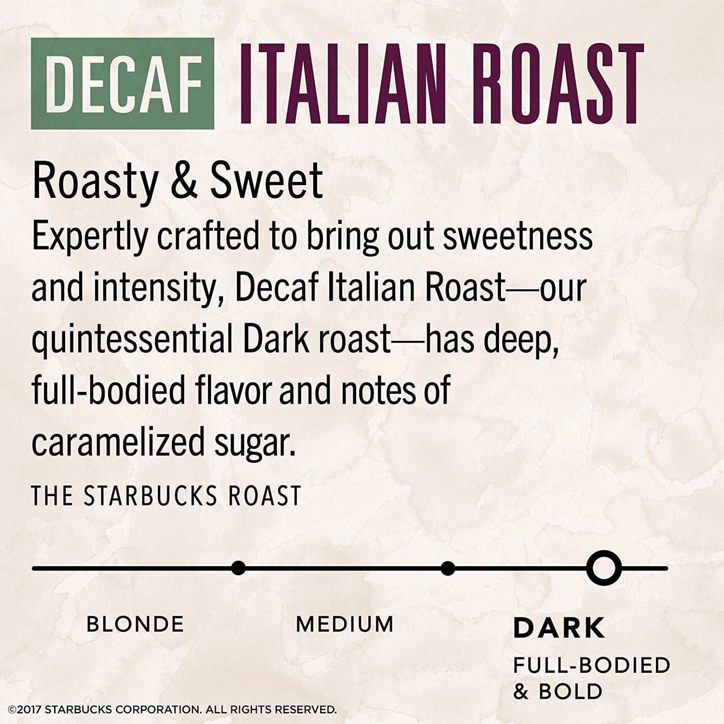 Starbucks VIA Instant Coffee, Dark Roast Coffee, Decaf Italian Roast, 100% Arabica, 1 box (50 packets)