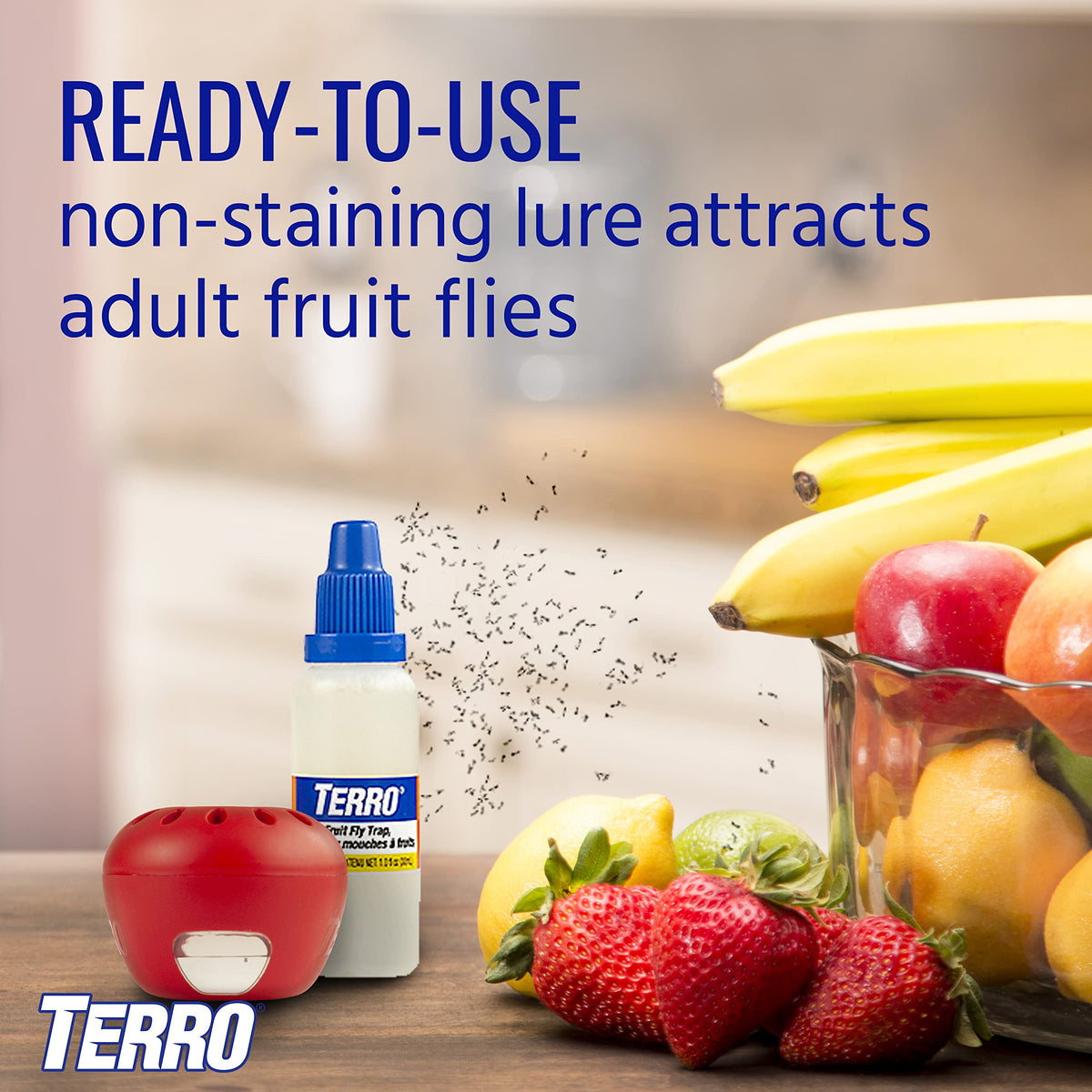 Terro Fruit Fly Trap 4 Traps + 180 Days Lure Supply