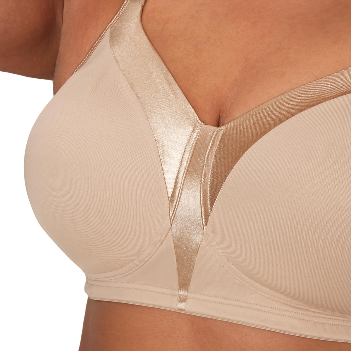 Playtex womens 18 Hour Silky Soft Smoothing Wireless Us4803 Available With 2-pack Option Full Coverage Bra, Nude, 46DD US