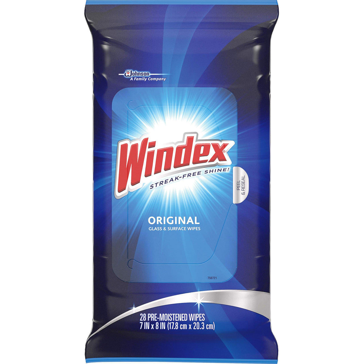Windex Original Glass and Surface Wipes, 28 Count