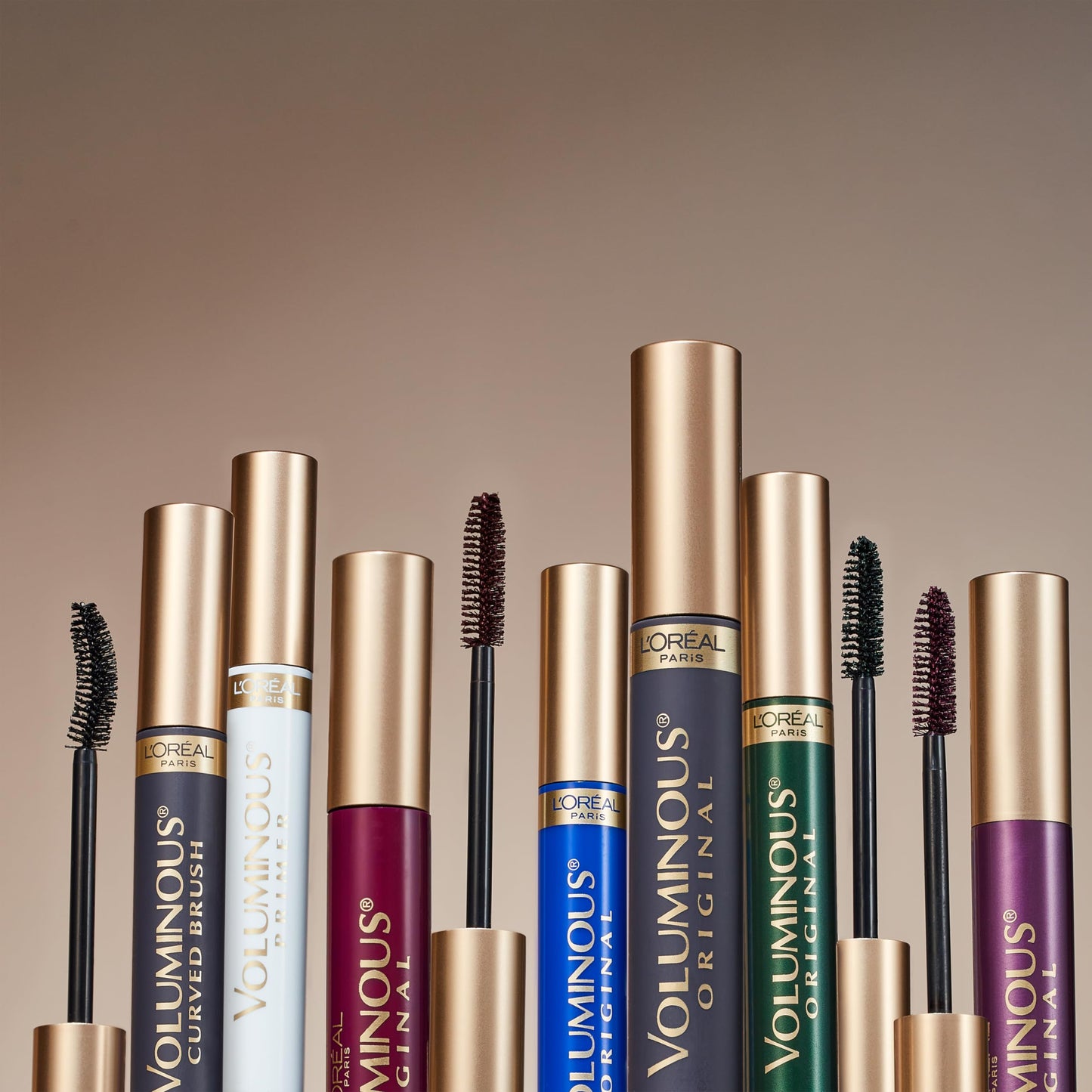 Lâ€™OrÃ©al Paris Makeup Voluminous Original Waterproof Mascara, Black Brown, 0.28 Fl Oz (Pack of 2)