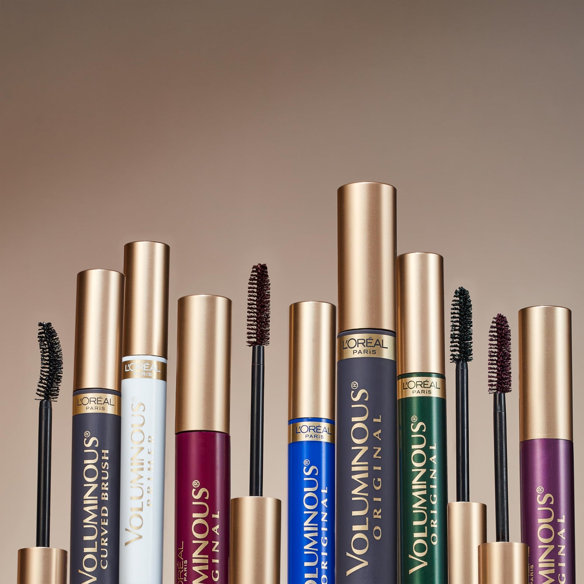 Lâ€™OrÃ©al Paris Makeup Voluminous Original Waterproof Mascara, Black Brown, 0.28 Fl Oz (Pack of 2)