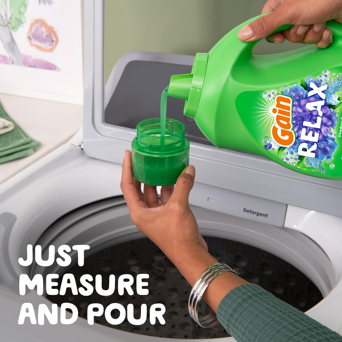 Gain Liquid Laundry Detergent, Relax, HE Compatible, 113 fl oz, 78 Loads