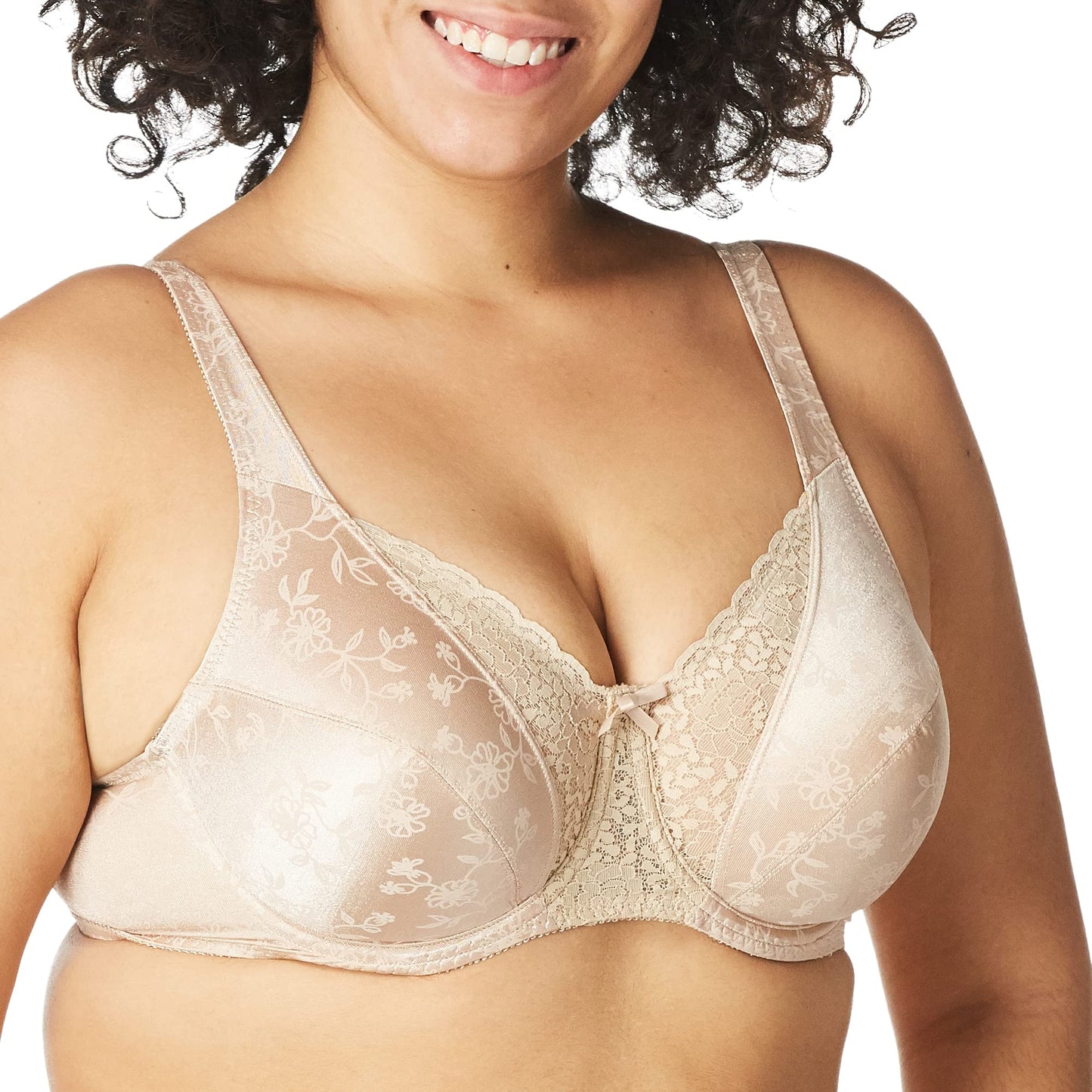 Playtex womens Secrets Love My Curves Signature Floral Underwire Us4422 Full Coverage Bra, Taupe, 34D US