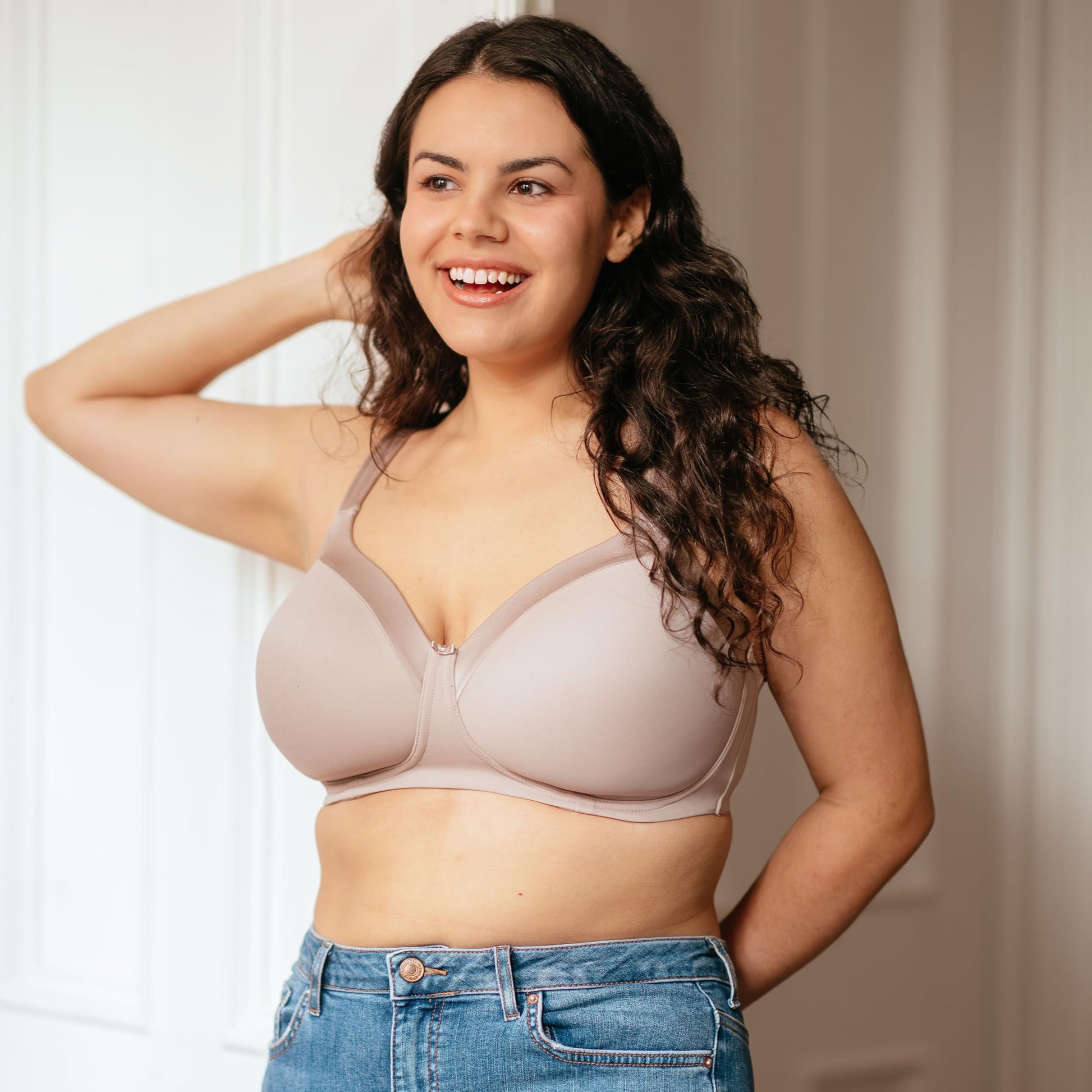 Playtex womens Secrets Shapes & Supports Full-figure Wirefree 4824 Balconette Bra, Evening Blush, 38D US