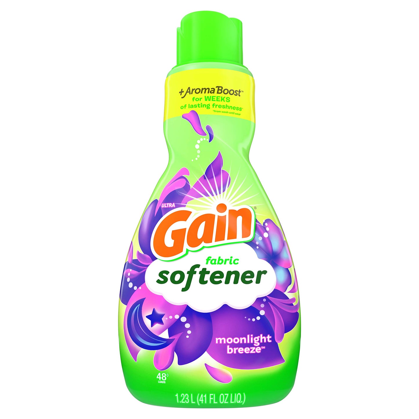 Gain Laundry Fabric Softener Liquid, Moonlight Breeze, Packaging May Vary, Total 192 Loads, 41 Fl Oz, Pack Of 4