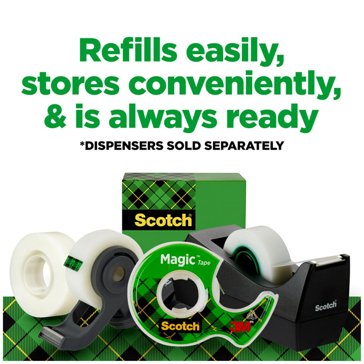 Scotch Magic Tape, 12 Rolls, Numerous Applications, Invisible, Engineered for Repairing, 3/4 x 1000 Inches, Boxed