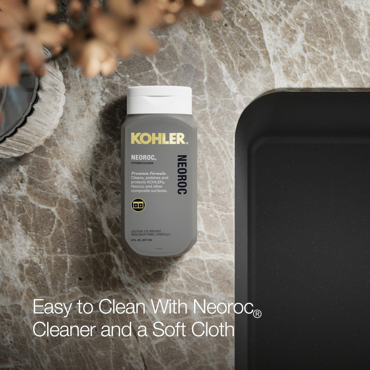 KOHLER 28001-CM7 Cairn Sink, 24 in, Matte Graphite