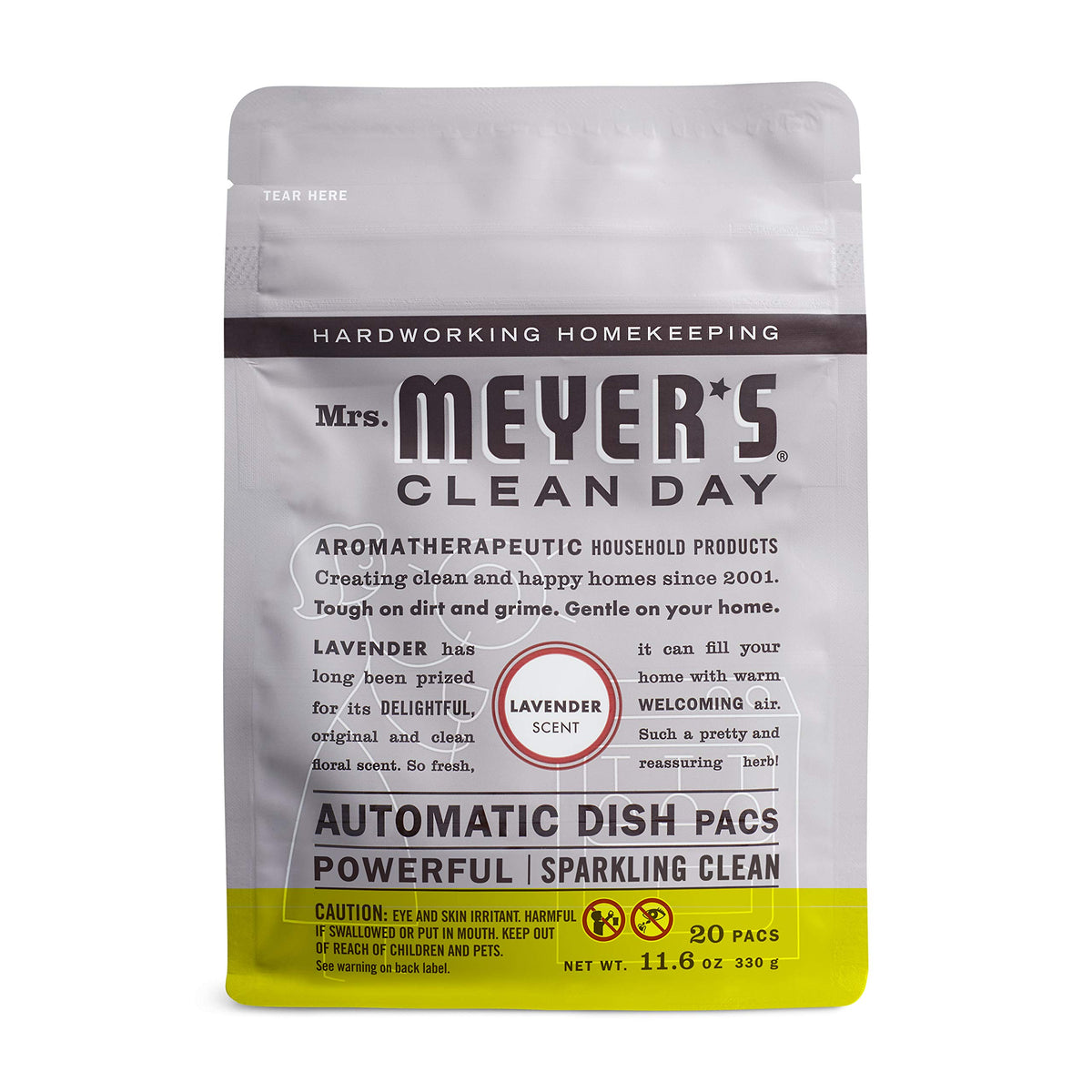 MRS. MEYER'S CLEAN DAY Automatic Dishwasher Pods, Lavender, 20 Count